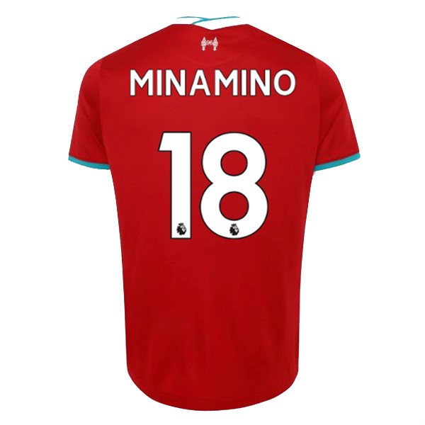 Camiseta Liverpool NO.18 Minamino Primera Equipación 2020-2021 Rojo